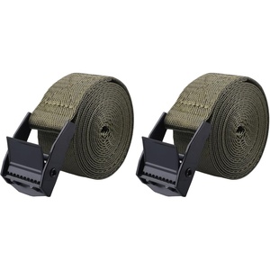 image:imageAzarxis Lashing Straps Ratchet Tie Down Secure Cinch Strap Adjustable Cam Buckles Belts Heavy Duty up to 441 lbs Capacity for Motorcycle Cargo Kayak Boat Green with Silver Buckle  4 Pack66 ft1 Green  2 Pack