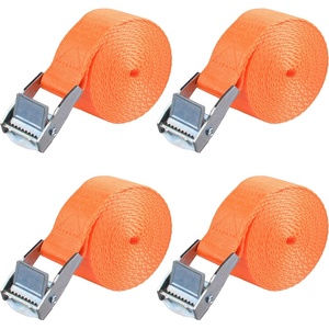image:imageAzarxis Lashing Straps Ratchet Tie Down Secure Cinch Strap Adjustable Cam Buckles Belts Heavy Duty up to 441 lbs Capacity for Motorcycle Cargo Kayak Boat Green with Silver Buckle  4 Pack66 ft2 Orange with Silver Buckle  4 Pack