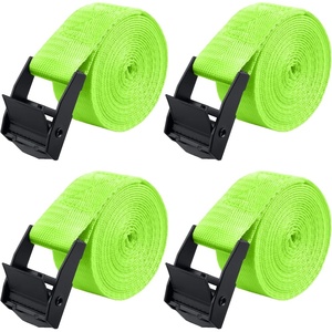 image:imageAzarxis Lashing Straps Ratchet Tie Down Secure Cinch Strap Adjustable Cam Buckles Belts Heavy Duty up to 441 lbs Capacity for Motorcycle Cargo Kayak Boat Green with Silver Buckle  4 Pack66 ft1 Light Green  4 Pack