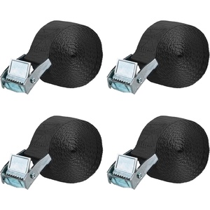 image:imageAzarxis Lashing Straps Ratchet Tie Down Secure Cinch Strap Adjustable Cam Buckles Belts Heavy Duty up to 441 lbs Capacity for Motorcycle Cargo Kayak Boat Green with Silver Buckle  4 Pack66 ft2 Black with Silver Buckle  4 Pack