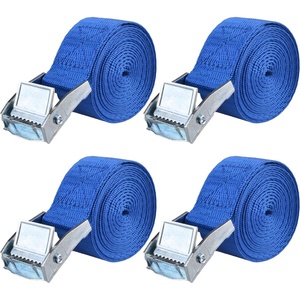 image:imageAzarxis Lashing Straps Ratchet Tie Down Secure Cinch Strap Adjustable Cam Buckles Belts Heavy Duty up to 441 lbs Capacity for Motorcycle Cargo Kayak Boat Green with Silver Buckle  4 Pack66 ft2 Blue with Silver Buckle  4 Pack