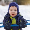 image:imageBaby Winter Mittens Kid Toddler Warm Gloves Fleece Lined Thermal Windproof for Infant Boys Girls Children Snow Skiing02 Navy Blue  Not Touchscreen Compatible