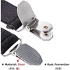 image:imageMitten Clips for Toddlers Kids amp Adults  Adjustable Glove Holder Elastic Winter Hat Grip Steel Sweater FastenerBlack