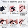 image:imageMitten Clips for Toddlers Kids amp Adults  Adjustable Glove Holder Elastic Winter Hat Grip Steel Sweater FastenerPink  4 Pack