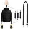 image:imageMitten Clips for Toddlers Kids amp Adults  Adjustable Glove Holder Elastic Winter Hat Grip Steel Sweater FastenerBlack  4 Pack