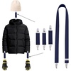 image:imageMitten Clips for Toddlers Kids amp Adults  Adjustable Glove Holder Elastic Winter Hat Grip Steel Sweater FastenerNavy Blue  4 Pack