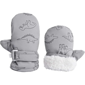 image:imageBaby Winter Mittens Kid Toddler Warm Gloves Fleece Lined Thermal Windproof for Infant Boys Girls Children Snow Skiing02 Gray  Not Touchscreen Compatible
